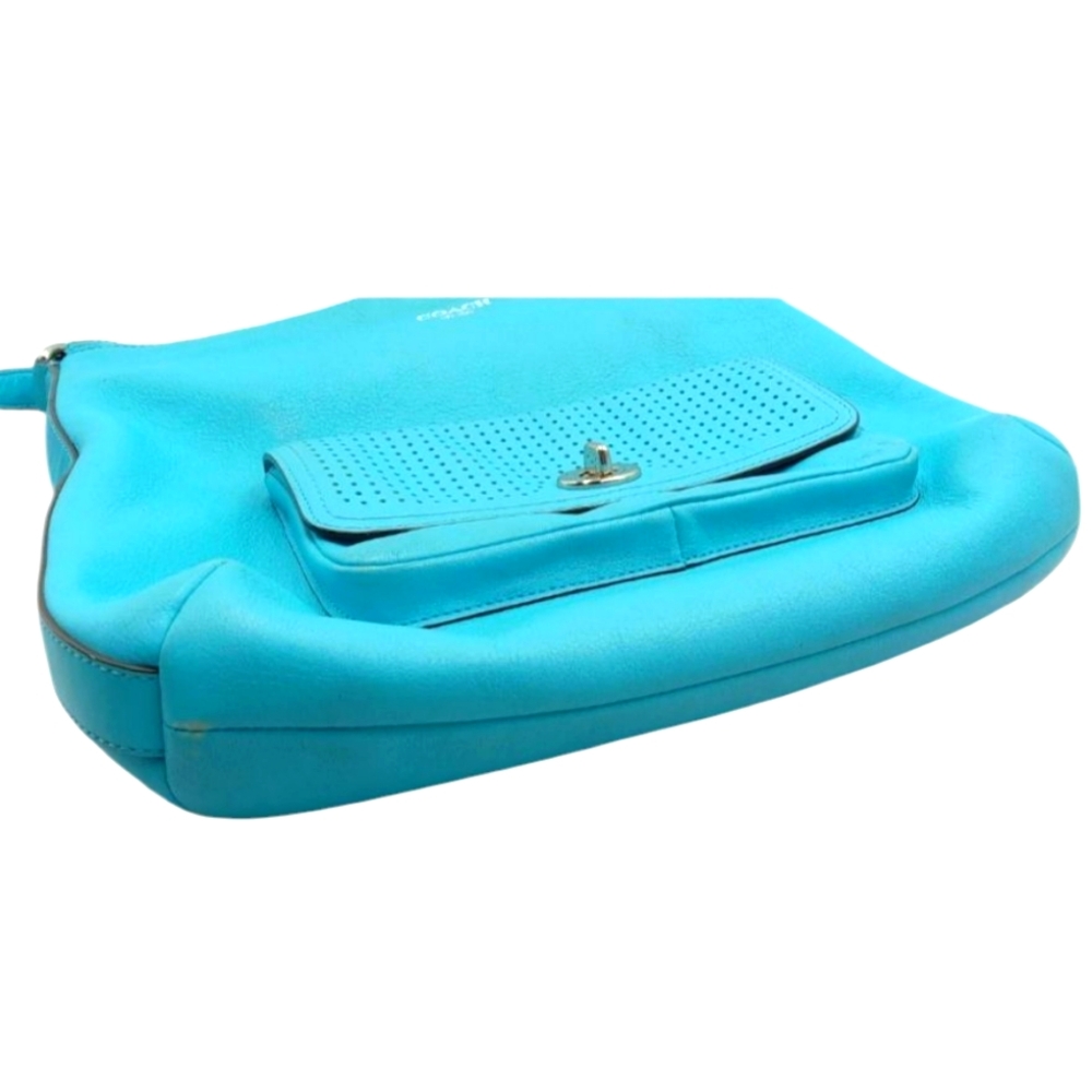 Coach Turquoise Shoulder Bag - Picture 6 of 9